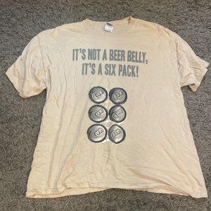 Gildan Men's Tan and Grey T-shirt